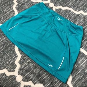 Brooks Equilibrium Technology Running Athletic Tennis Skort Small Teal